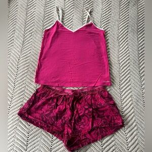 Calvin Klein Women's Pink Cami and Shorts Matching Pajama Set